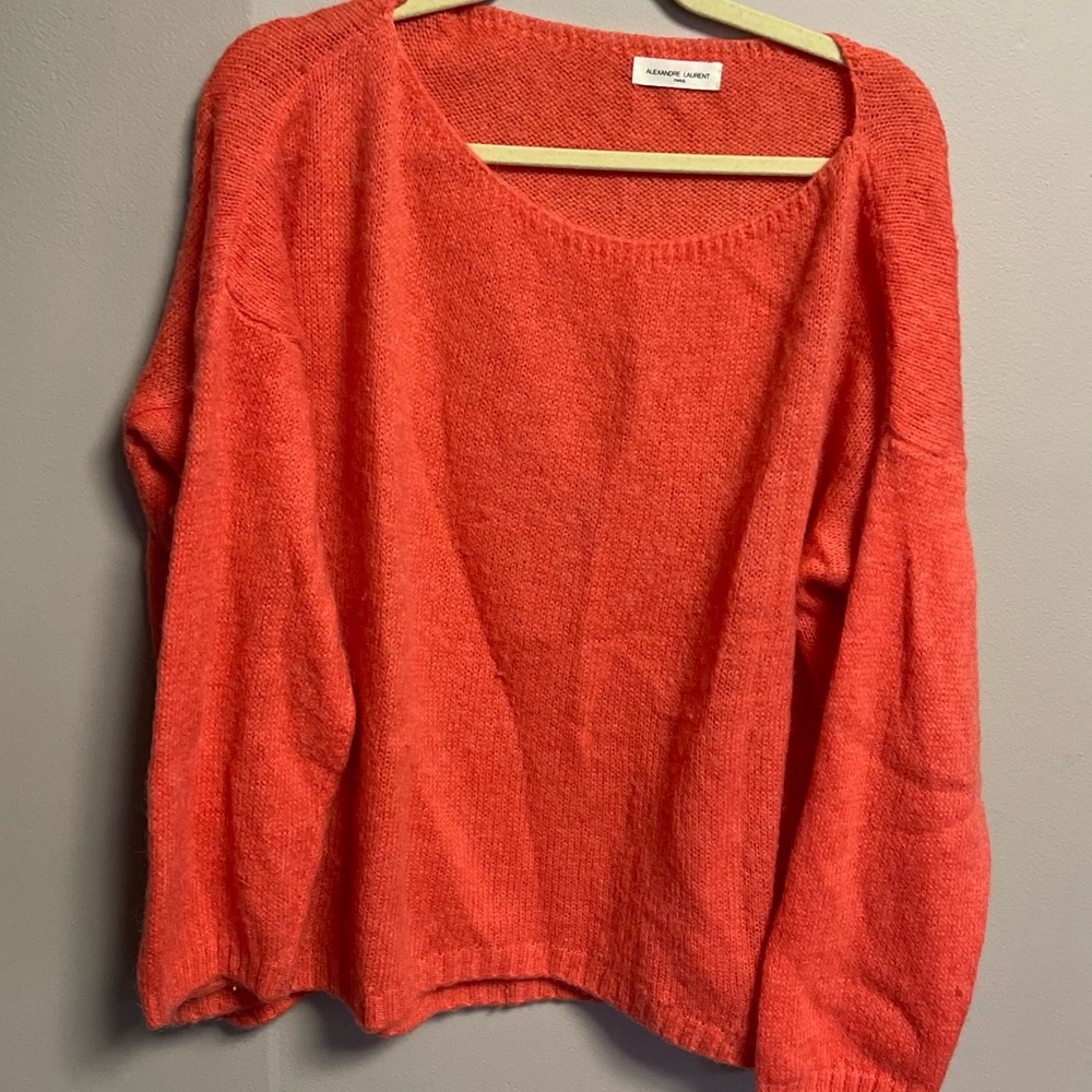 Alexandre Laurent Orange drop shoulder sweater